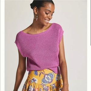 Maeve medium pink sweater vest EUC